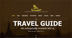 Desktop Screenshot of goldenmomentstravels.com