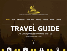 Tablet Screenshot of goldenmomentstravels.com